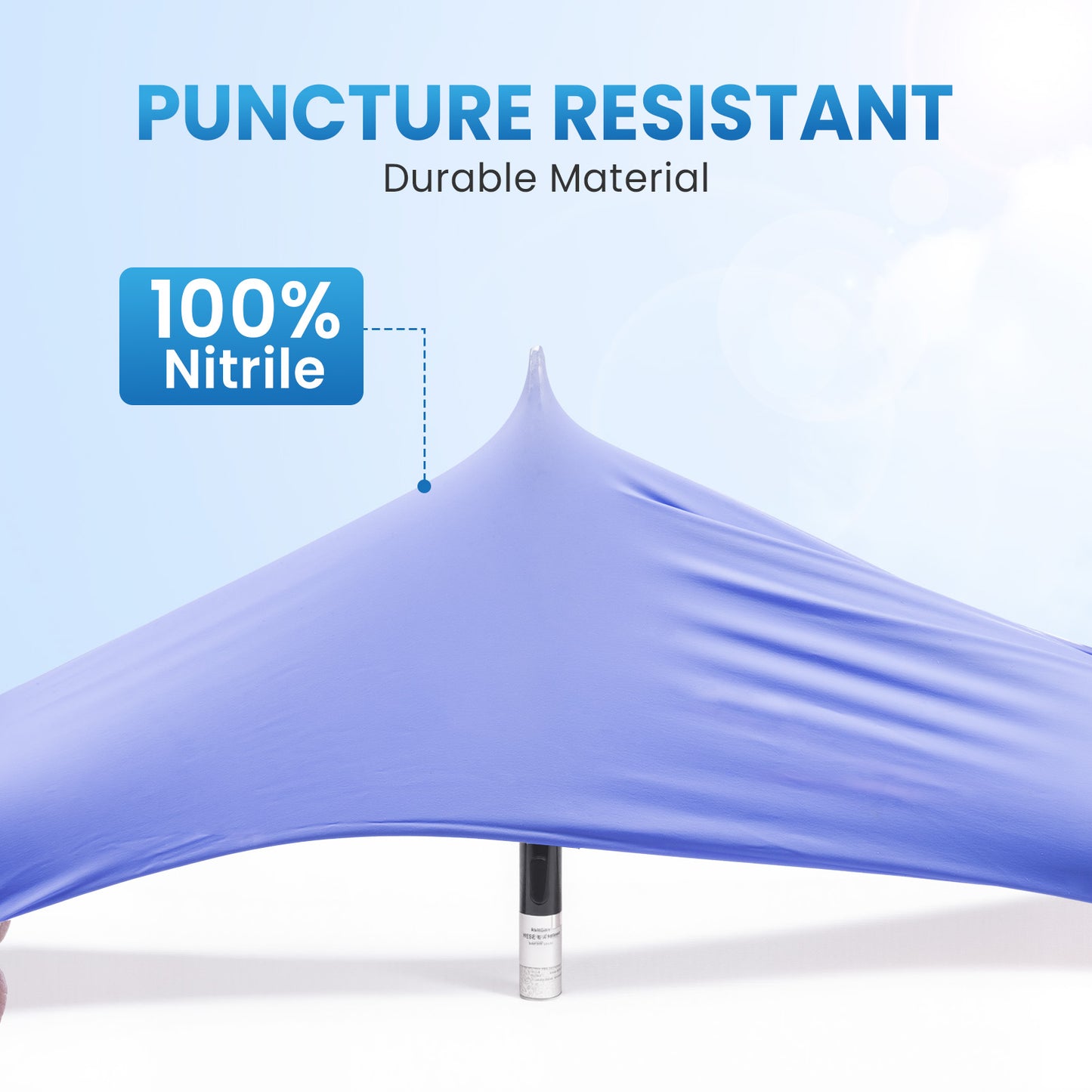 Borje® Nitrile Disposable Gloves, Iris Blue, Latex & Powder-Free, Food Safe, Cleaning Disposable Glove (Case of 1000, 10 Boxes of 100)
