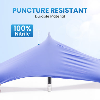 Borje® Nitrile Disposable Gloves, Iris Blue, Latex & Powder-Free, Food Safe, Cleaning Disposable Glove (Case of 1000, 10 Boxes of 100)