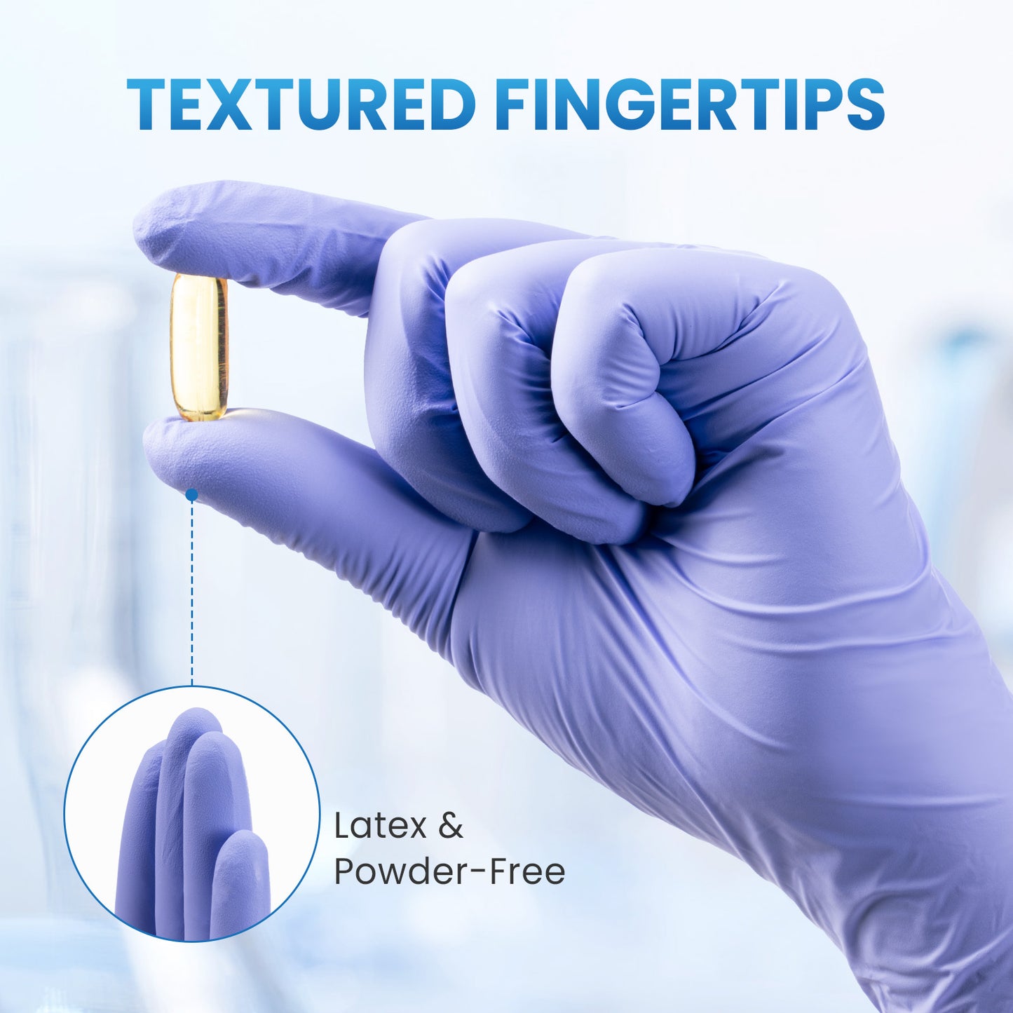 Borje® Nitrile Disposable Gloves, Iris Blue, Latex & Powder-Free, Food Safe, Cleaning Disposable Glove (Case of 1000, 10 Boxes of 100)