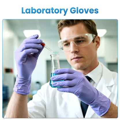Borje® Nitrile Disposable Gloves, Iris Blue, Latex & Powder-Free, Food Safe, Cleaning Disposable Glove (Case of 1000, 10 Boxes of 100)